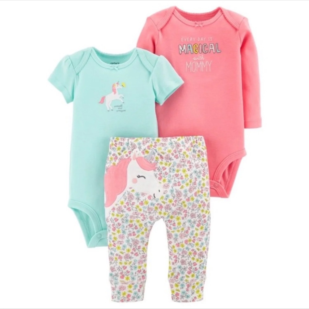 Carter’s 3 Piece Unicorn Outfit 24 Month